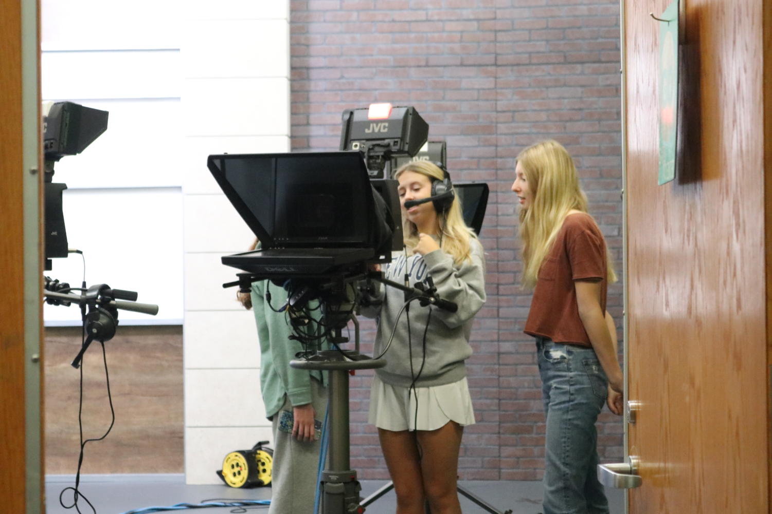 McKinley and Kailey filming