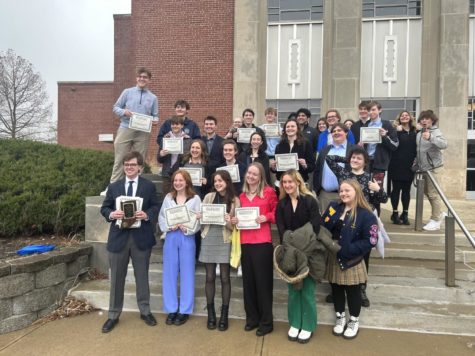 CHTV and WHJE students with their IASB awards