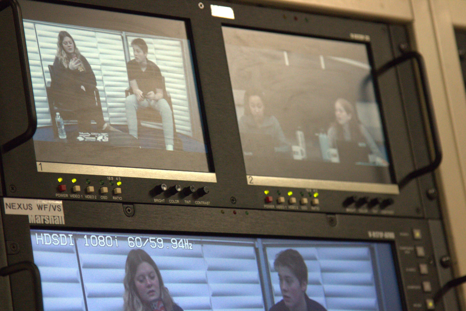 Monitors in the CHTV control room