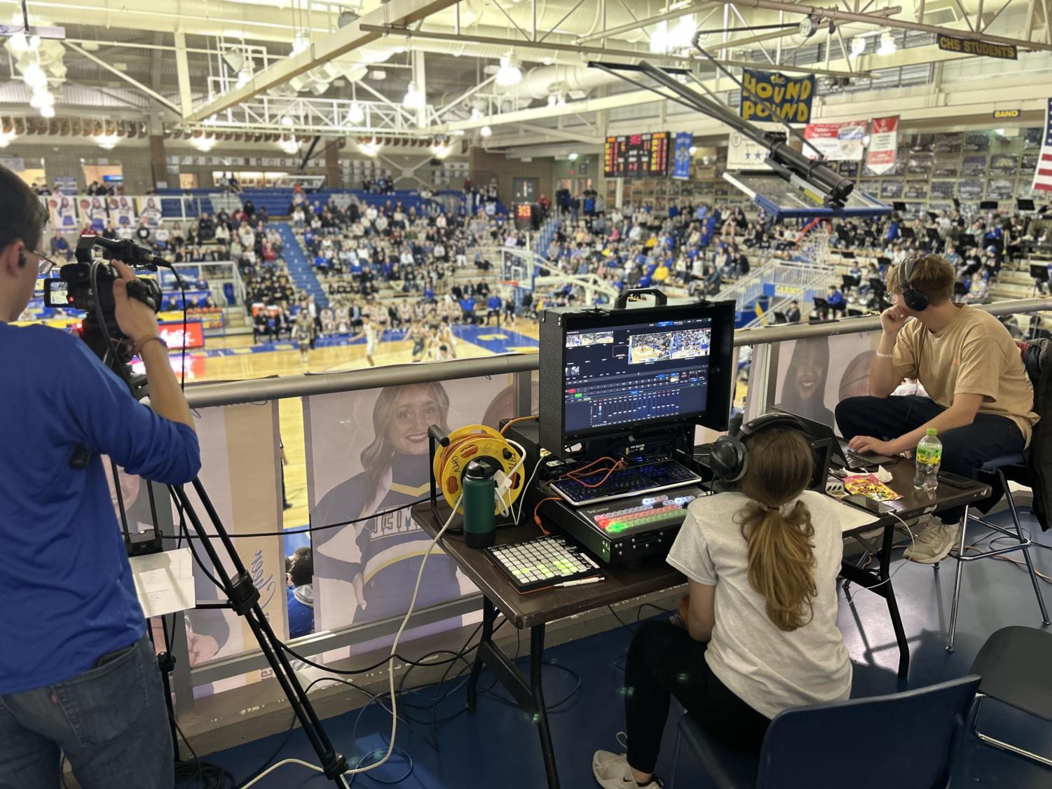 CHTV covering a Carmel basketball game
