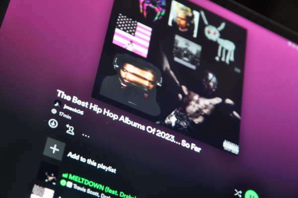 A Spotify playlist titled, The Best Hip Hop Albums of 2023...so far