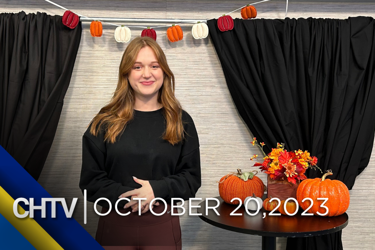 Selah standing at the entertainment set, with the text CHTV: October 24, 2023 in front of her