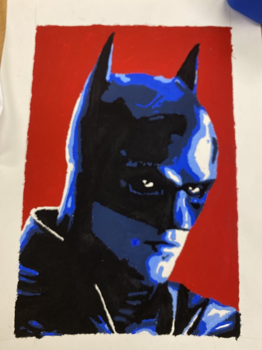 A painted picture of Batman