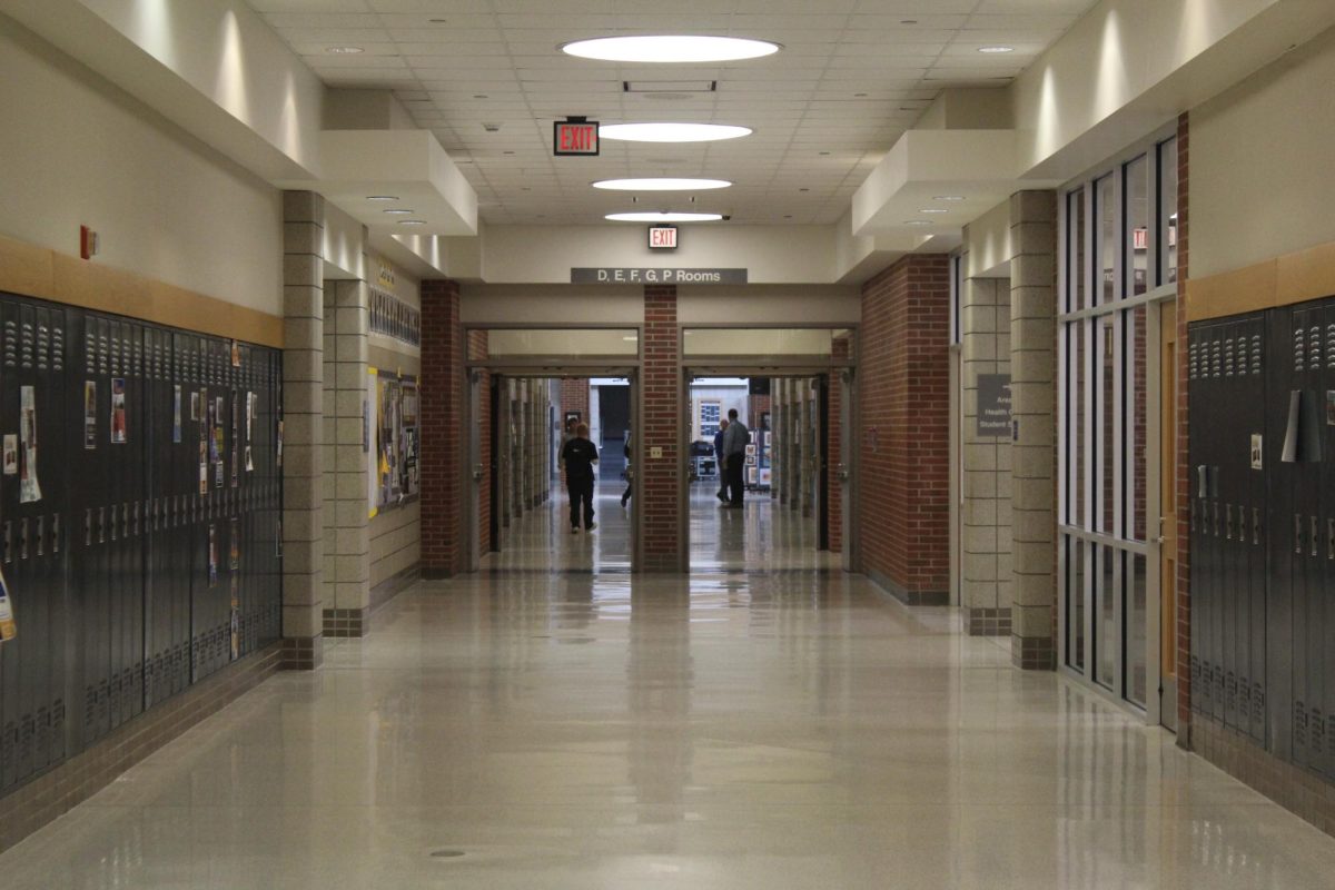 The senior hallway at Carmel High School