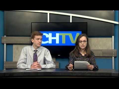 Ted Piha and Maya Henderson at the CHTV news desk