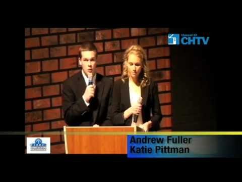 Andrew Fuller and Katie Pittman standing behind a podium on a stage. The CEF logo is in the left corner and the presenter's name are in the right corner. In the top right corner is the CHTV99 logo