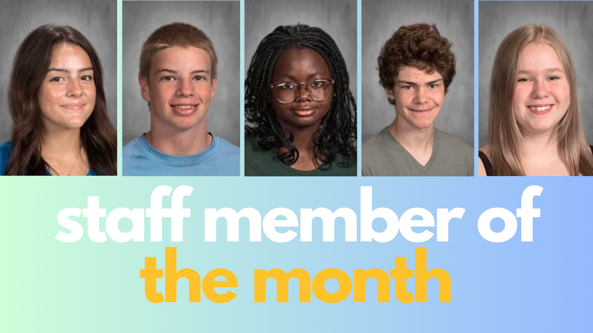 February Student Staff Member of the Month